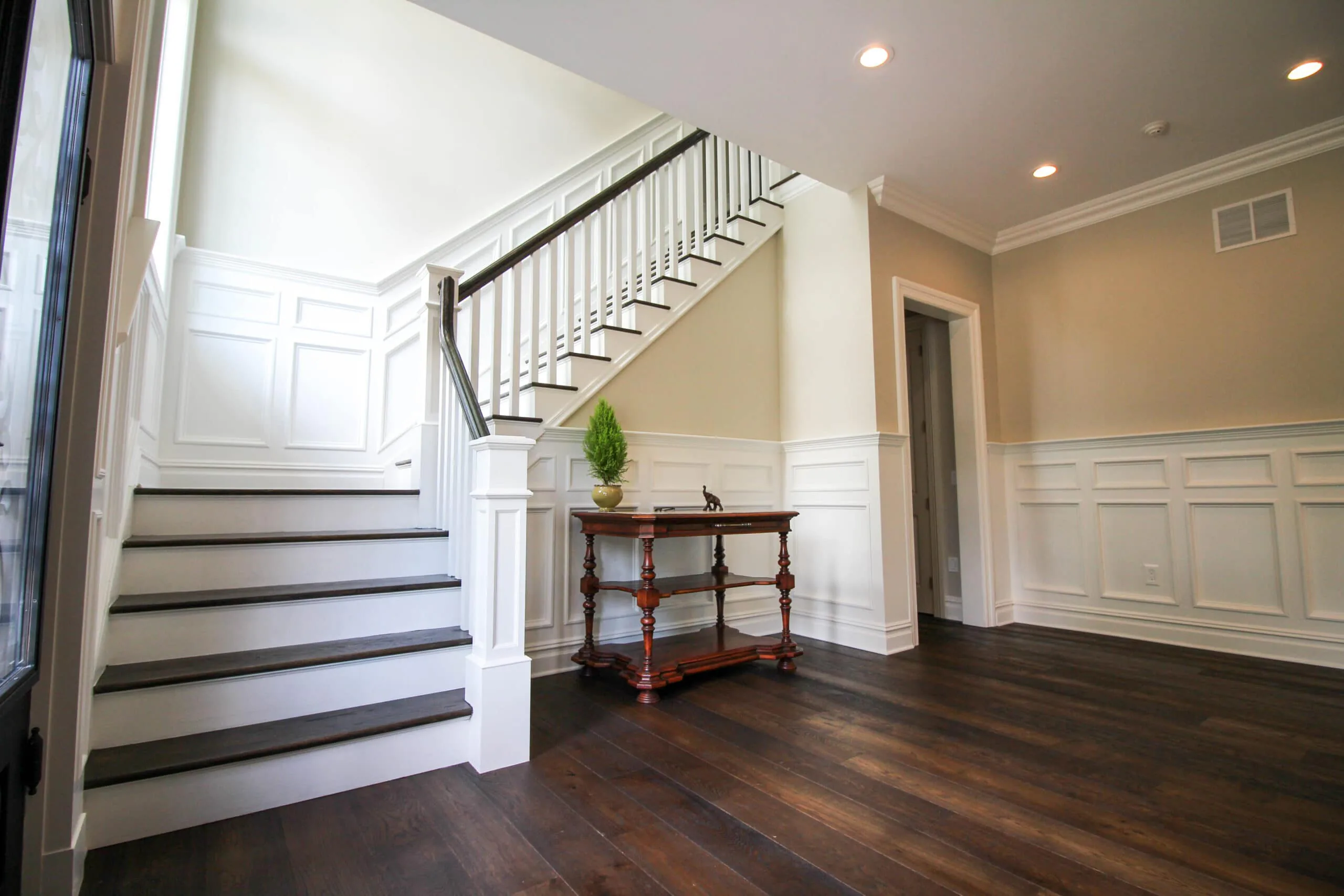 Freshly painted interior living space with clean, crisp wall finishes