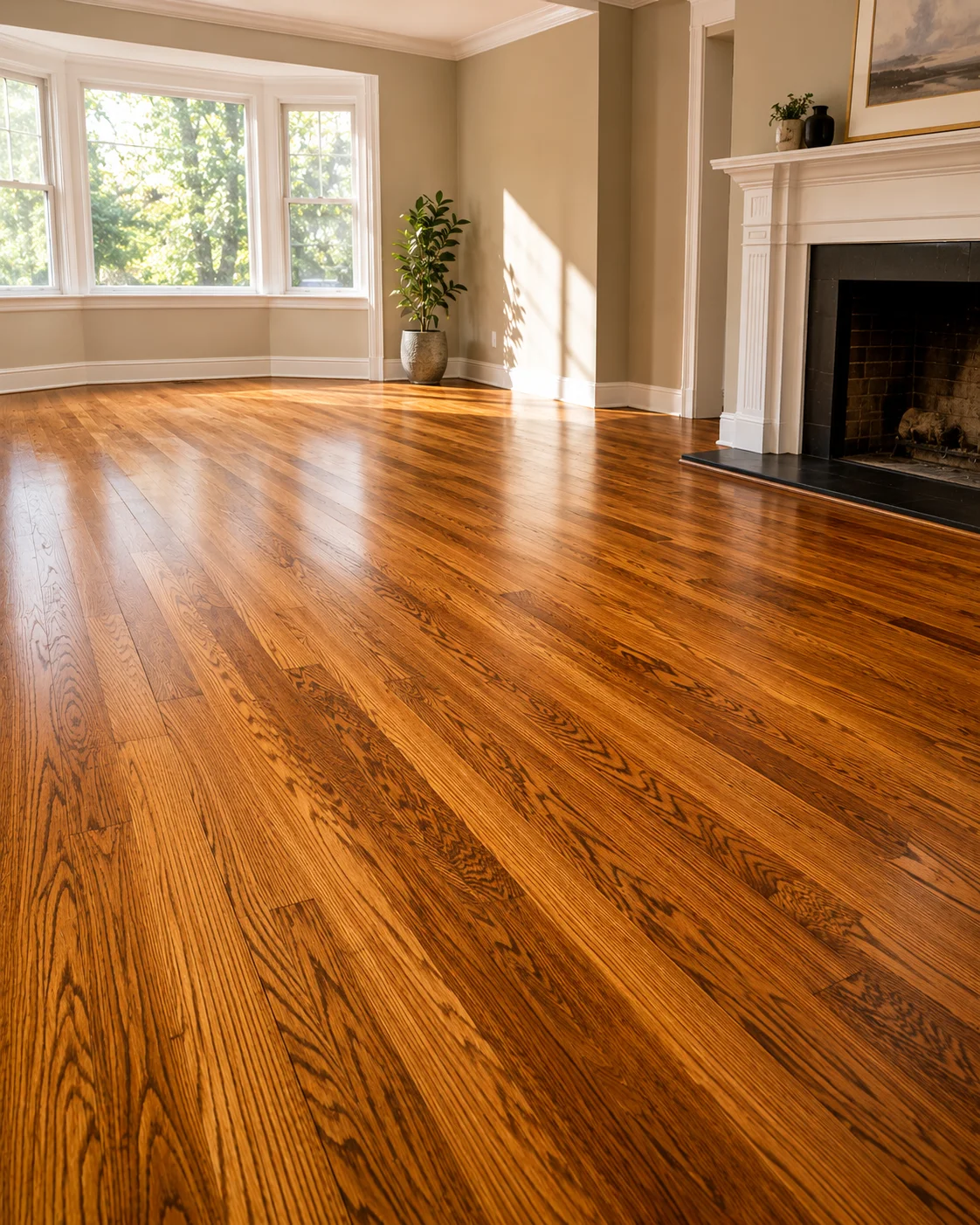 Hardwood flooring refinishing project in Shrewsbury NJ