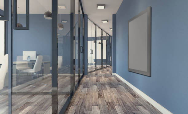 Modern office Cabinet. Meeting room. 3D rendering.